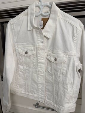 GAP White Denim Trucker Jacket - Women's